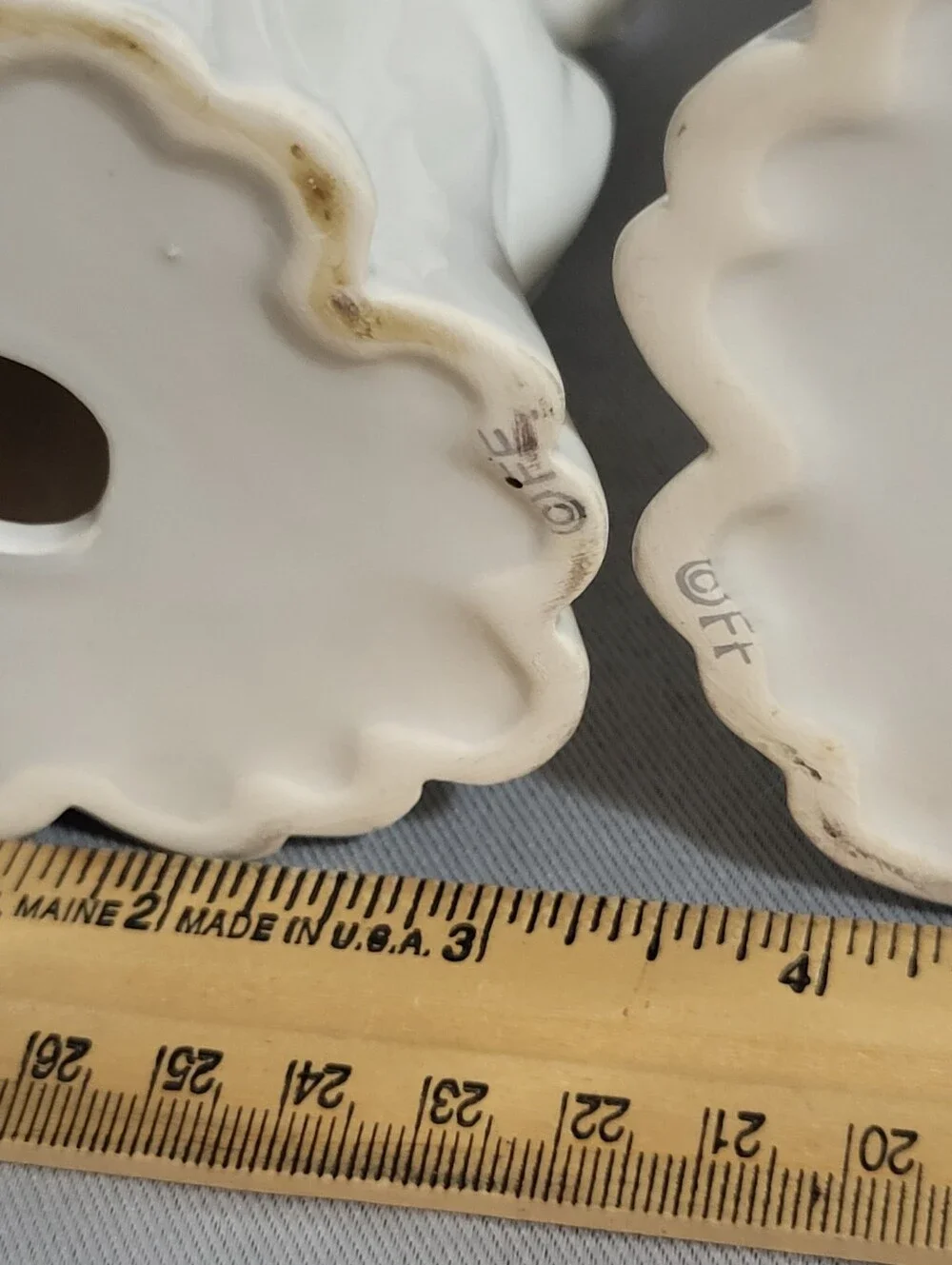 Vintage Pair Fitz and Floyd Praying Angels Candleholders with Candles Box Japan